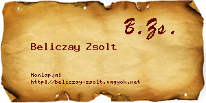 Beliczay Zsolt névjegykártya